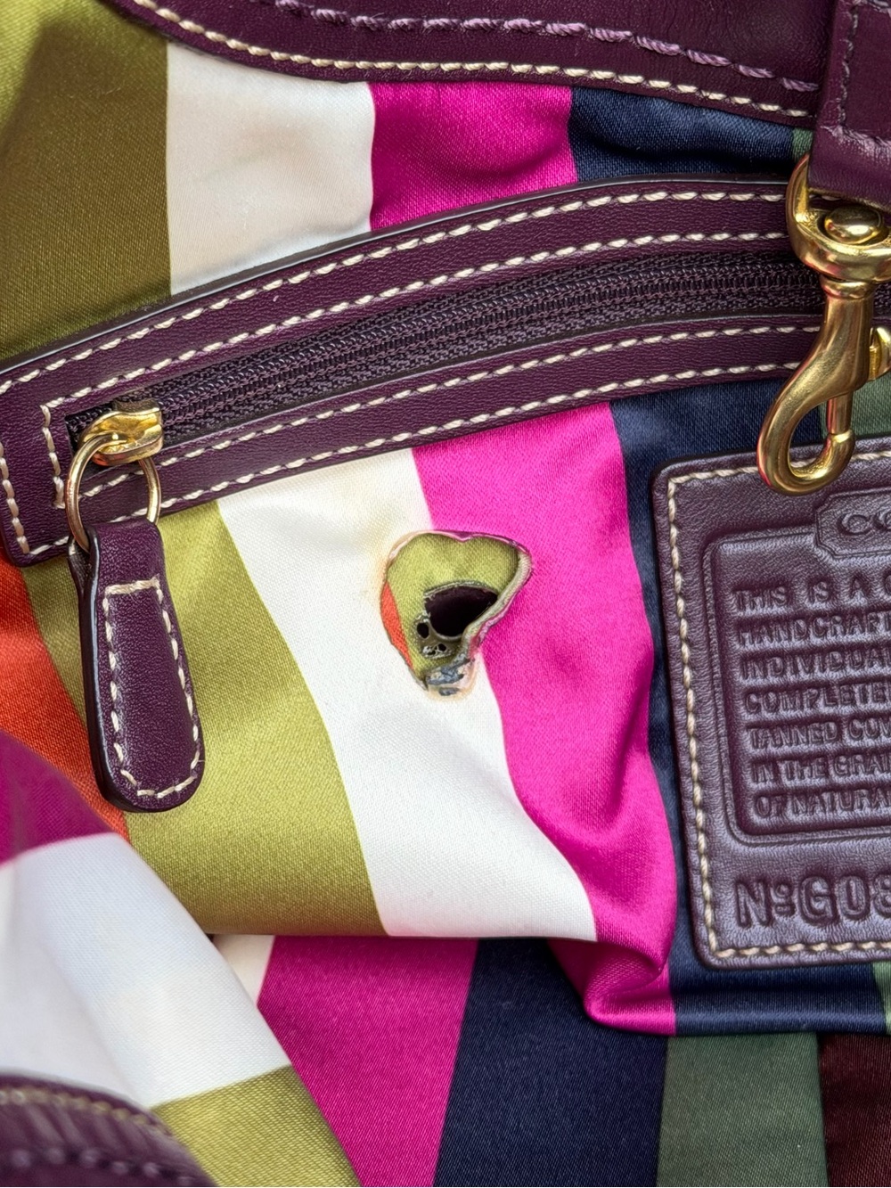 Coach Legacy Ergo 75th Anniversary Leather Shoulder Bag Plum Brown Leather Hobo - Picture 13 of 14